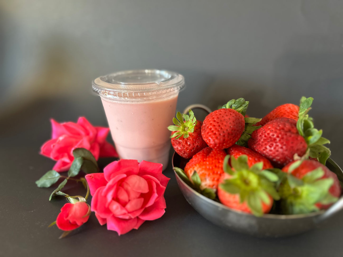 Strawberry-Rose Lassi (Dairy)
