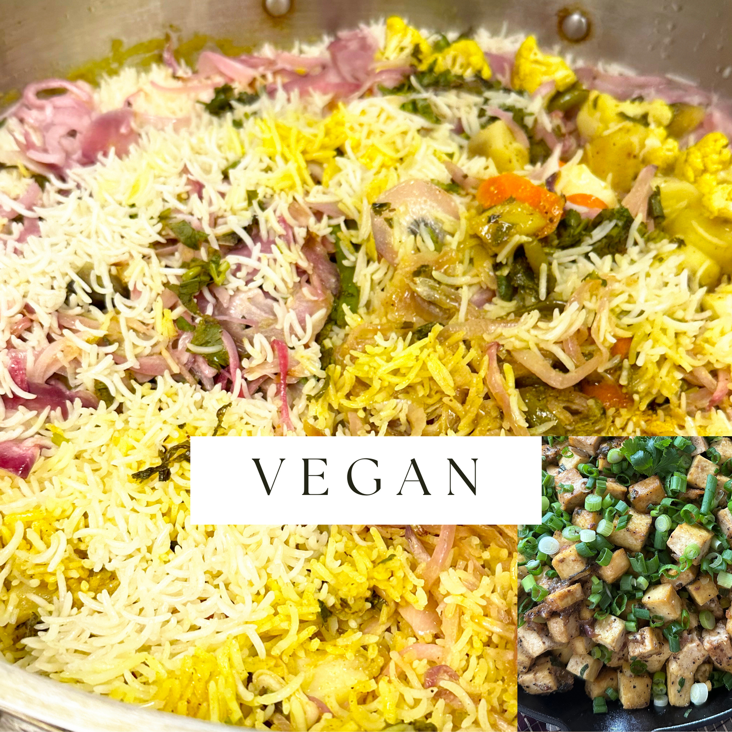Vegan Biriyani with Braised Tofu