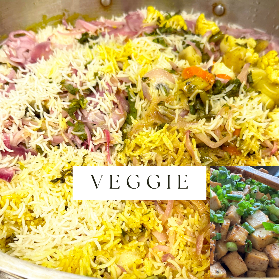 Veggie Biriyani with Braised Paneer